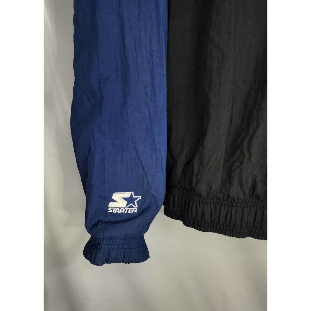 Vintage Starter Nylon Windbreaker Blue Long Sleeve Jacket Men's Size Large - Picture 8 of 11